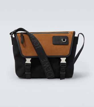 Loewe Borsa a tracolla Flex Medium in canvas e suede