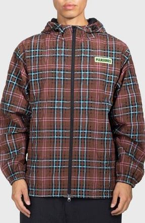 Pleasures x Boiler Room Hooded Practice Zip Jacket in Brown at Nordstrom Rack, Size Medium