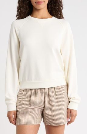 Marine Layer Cloud 9 French Terry Sweatshirt in Antique White at Nordstrom, Size X-Small