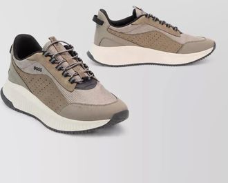 HUGO BOSS calf leather low-top sneakers