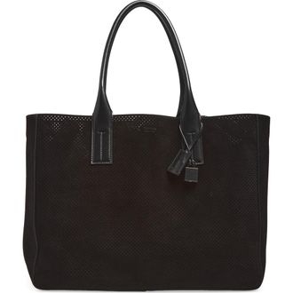 Tom Ford Perforated Suede Tote in Black at Nordstrom