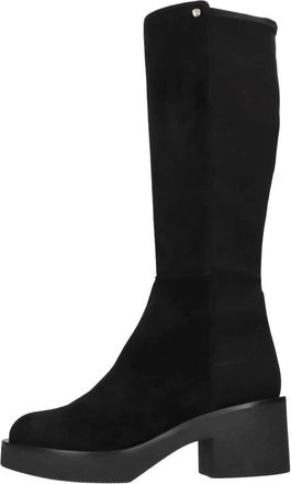 Stuart Weitzman Laarzen - Dames - Hoge Laarzen - Zwart - 35 EU - Leer - Schoenen