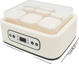 OEM Yogurtera, Capacidad De 1,5 L, Temporizador F&aacute;cil De Usar, Color Amarillo Claro