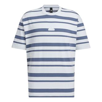 adidas Logo Stripe T-shirt Asia Sizing Grey Navy IT3929
