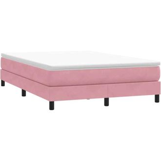 vidaXL Vidaxl - Giroletto a Molle senza Materasso Rosa 140x210 cm in Velluto