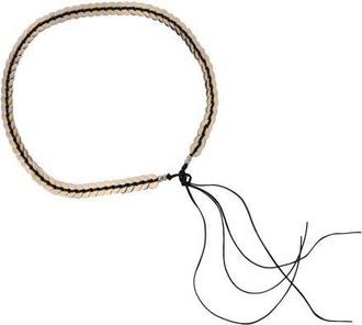 Sandro Jewellery belt with leather tie in Silver at Nordstrom, Size Large