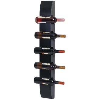 Hhg Hhg - Nunca Usado] Botellero Colmar, Botellero De Pared Botellero, Para 5 Botellas 99x13x9cm, Negro