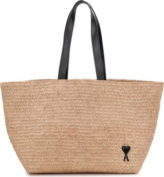 Ami Tote Bags, female, Beige, Size: ONE SIZE De Coeur Tote Bag