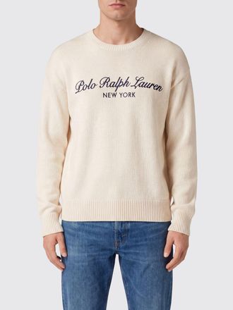 Polo Ralph Lauren Wool and Cotton Blend Jumper with Jacquard Logo