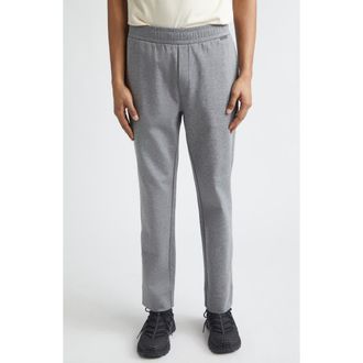 Moncler Cotton Blend Double Jersey Drawstring Joggers in Medium Gray Melange at Nordstrom, Size Xx-Large