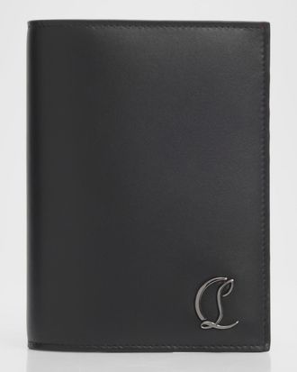 Christian Louboutin Men & apos;s Mooncrest Leather Passport Holder