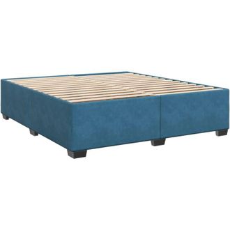 vidaXL Estructura De Cama De Terciopelo Azul 180x200 Cm Vidaxl