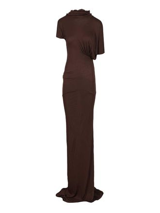 Rick Owens Lilith Long Dress Abiti Marrone-Donna