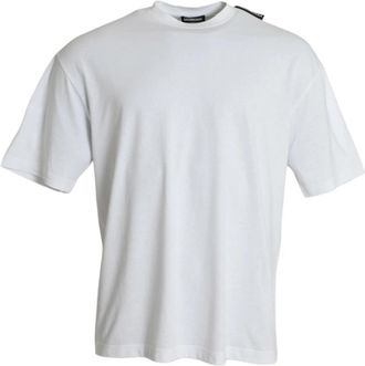 Balenciaga T-shirt met korte mouwen en ronde hals - Heren - T-shirts - Wit - 2XS - Katoen - Tops