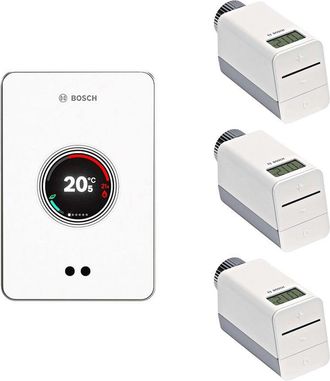 Bosch Regolatore Wlan Intelligente Easycontrol Set Con 3 Termostati Radio, Bianco, 7736701393