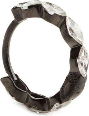 Maria Tash 18kt black gold Invisible Marquise single earring - Nero