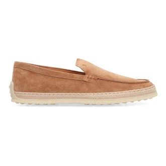Tod's Tods, Loafers, female, Brown, Size: 8 1/2 US Suede Slipper Loafers