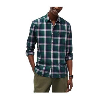 Tommy Hilfiger Overhemden, Heren, Groen, M, Checked Poplin Shirt