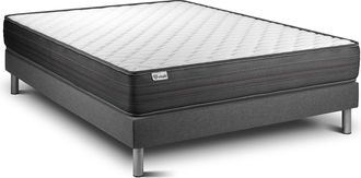 VITALIT Somier Gris + Colch&oacute;n Con Espuma Viscoel&aacute;stica 160 X 190