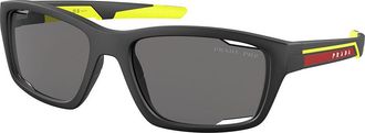 Prada PS 04YS Polarized 17G02G Mens Sunglasses Black Size 57