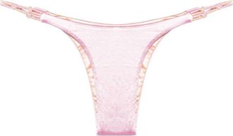 Isa Boulder Satin-Finish Bikini Bottoms - Womens - Nylon/Polyamide/Elastane