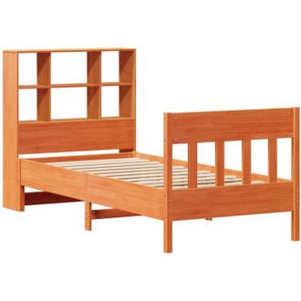 vidaXL Vidaxl - Bed Frame without Mattress Wax Brown 75x190 cm Small Single Solid Wood Pine
