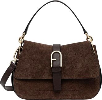 Furla Tassen, Dames, Bruin, ONE Size, Leer, Flow Mini Top Handle Bag