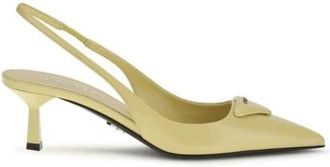 Prada Pumps, female, Green, Size: 6 US Patent Leather Slingback Pumps
