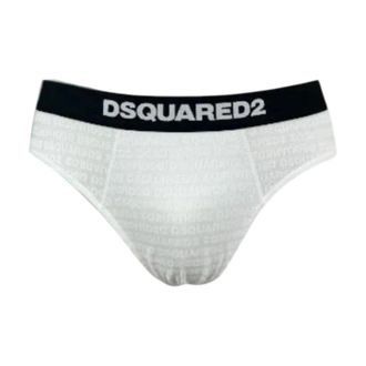Dsquared2 Logo Briefs - Heren - Onderbroek - Wit - L - Katoen - Ondergoed