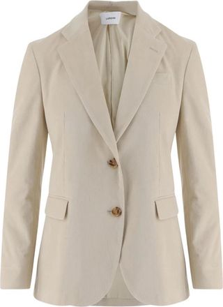 Lardini Stretch Katoenen Jas - Dames - Blazers - Beige - S - Katoen - Jassen