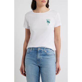 Boss Orange by Hugo Boss Elove Embroidered Short Sleeve Cotton T-Shirt in White at Nordstrom, Size X-Small
