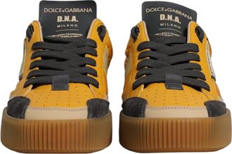 Dolce & Gabbana Multicolor Miami Low Top Men Sneakers Shoes Cotton Nylon Viscose Calf
