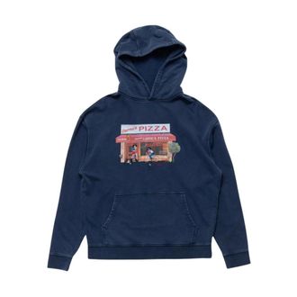 Carne Bollente Hoodies, male, Blue, Size: XL Graphic Hooded Sweatshirt