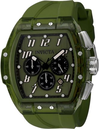 Invicta S1 Rally 49980 Herenhorloge - Quartz Uurwerk - Roestvrij Staal met Groene Wijzerplaat - 47 mm