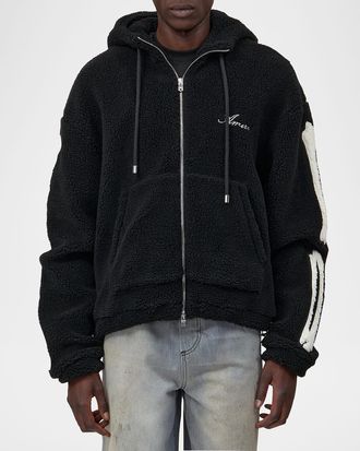 Amiri Men & apos;s Bones Fleece Full-Zip Hoodie