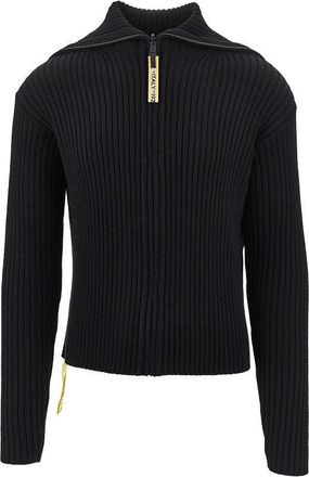 Fendi Ribbed wool full-zip cardigan Man 48