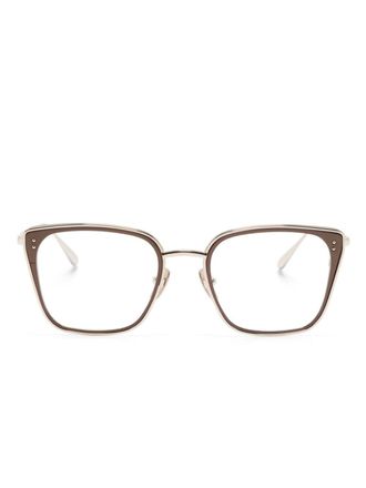 Linda Farrow Occhiali Hans cat-eye - Oro