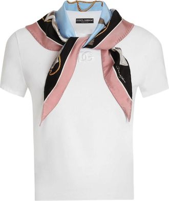 Dolce & Gabbana Scarf-wrapped T-shirt