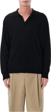 Roberto Collina Mens Truien Clothing Black Ss 26 - Heren - V-hals truien - Zwart - XL - Katoen - Truien & Vesten