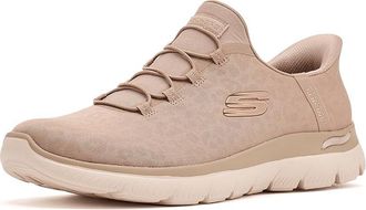 Skechers Arch Fit Summits Hands Free Slip-Ins Womens Shoes Taupe/Gold : 9.5 B - Medium, Textile