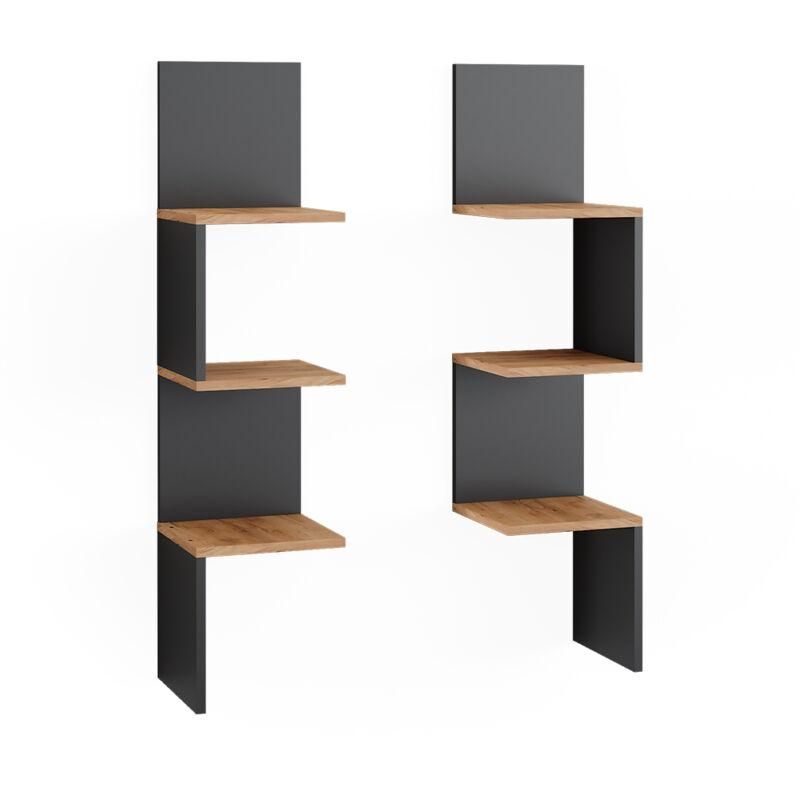 Libreria Chertan Bianca 122x26x188cm - Scaffale Multiuso Per Ufficio O Casa, Design Moderno E Salvaspazio - Foto 8