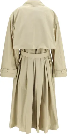 Calvin Klein Womens Mireille Trench Eucalyptus Cotton Coat