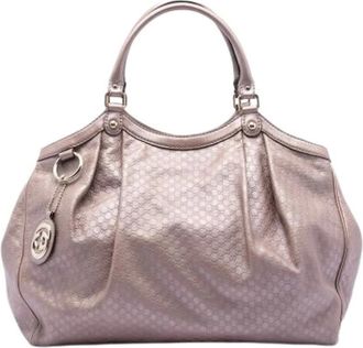 Gucci Pre-owned Handbags, female, Pink, Size: ONE SIZE Pre-owned Sukey Handbag