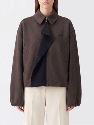 Loewe Giacca corta stile camicia in misto lana con chiusura a zip