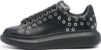 Alexander McQueen Oversized Sneaker Black Silver Eyelets 730079WHQYW1081