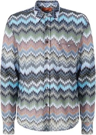 Missoni Long Sleeve Shirt - Heren - Casual Overhemden - Veelkleurig - L - Overhemden