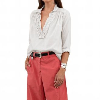 A Shirt Thing Womens Celine Cabo Top In White