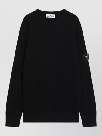 Stone Island long sleeve crew neck ribbed sweater
