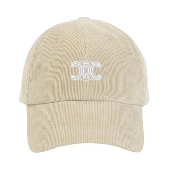 Celine Triomphe Richelieu Cap - Dames - Petten - Beige - S - Katoen - Accessoires