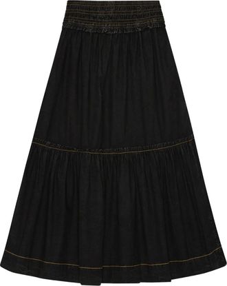 Ganni Gonna svasata con inserti - Nero